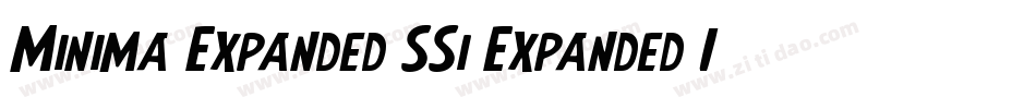 Minima Expanded SSi Expanded Italic字体转换